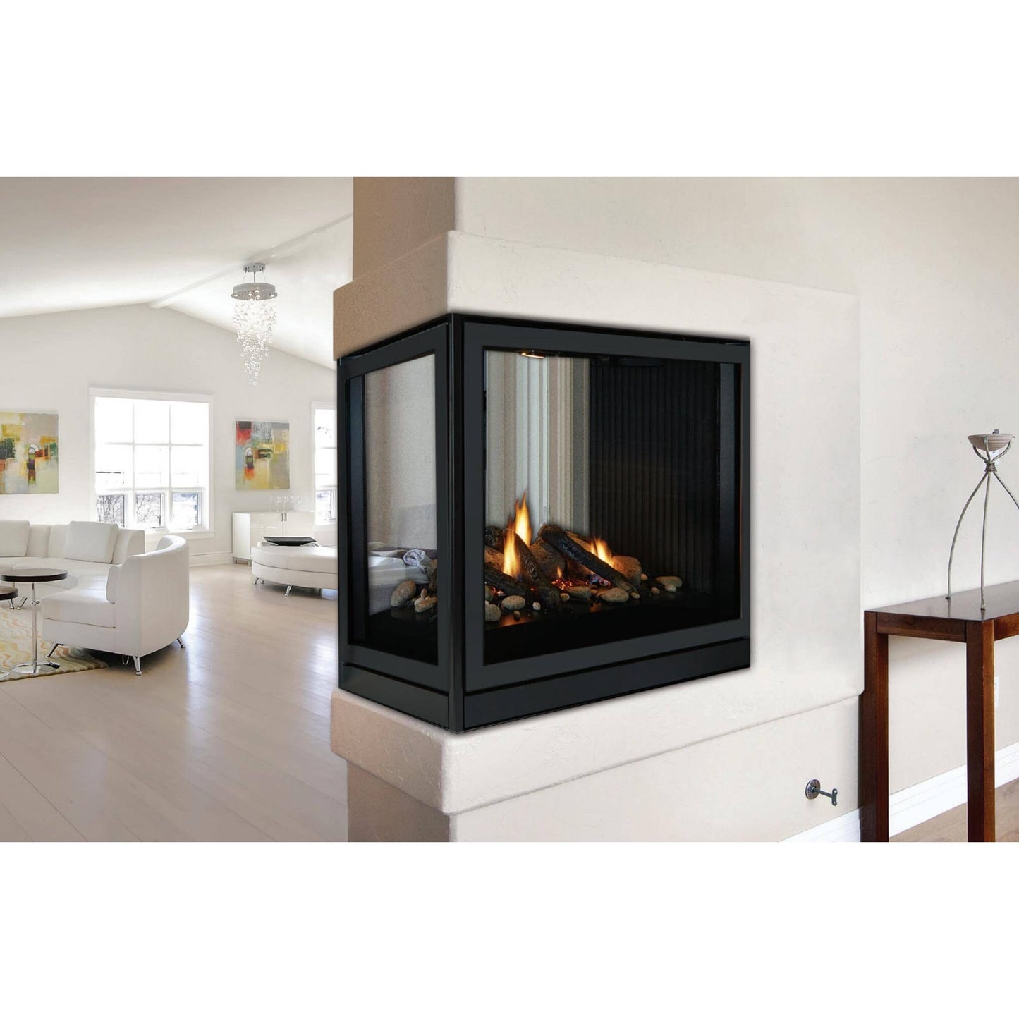 Empire 36" Tahoe Multi-Sided Clean-Face Peninsula Direct-Vent Fireplace