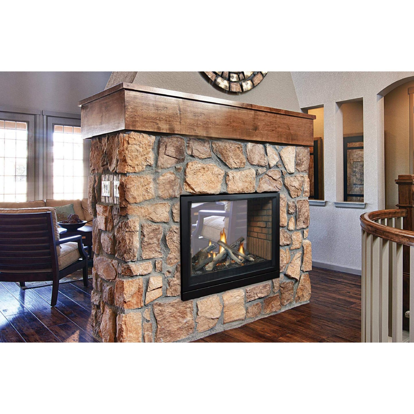 Empire 36" Tahoe Multi-Sided Clean-Face See-Through Direct-Vent Fireplace