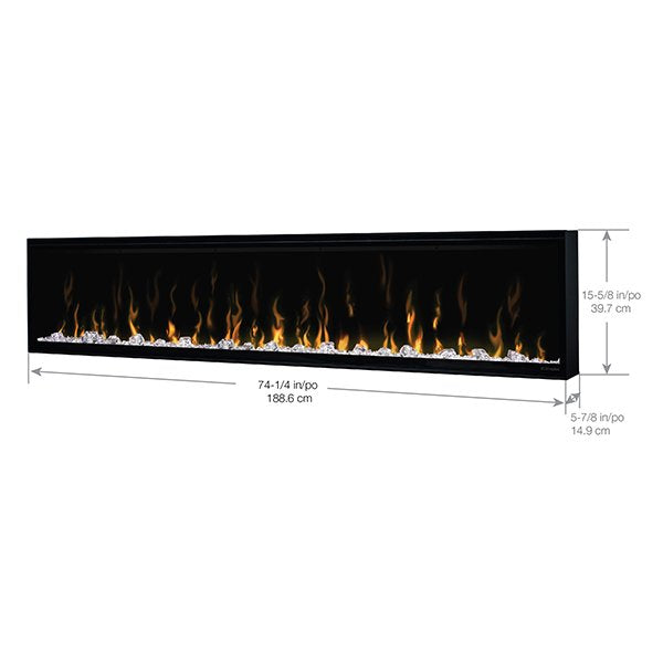 Dimplex IgniteXL 74" Built-in Linear Electric Fireplace