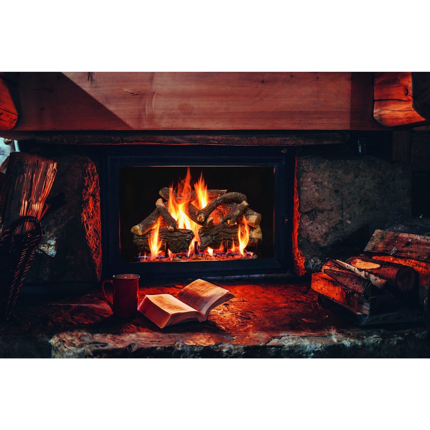 Grand Canyon Arizona Weathered Oak Charred Vented Gas Log Set (includes Burner)