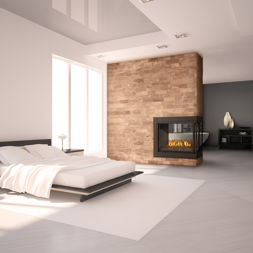 Napoleon Ascent Series Multi-View 3-Sided Glass Bed Gas Fireplace