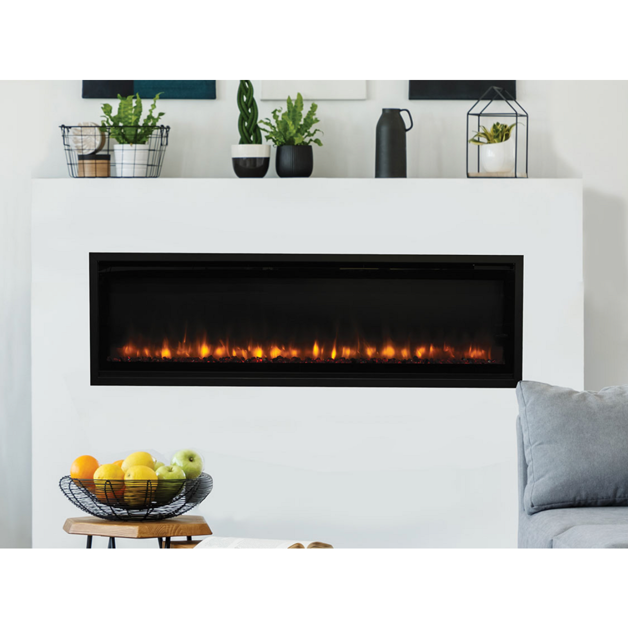 Superior 55" Radiant, Front View Electric Fireplace