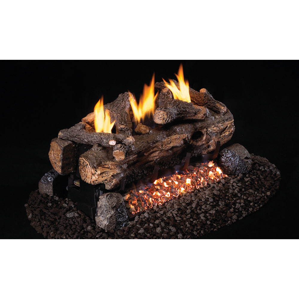 Peterson Real Fyre Evening Fyre Split See-Thru Ventless Gas Log Set