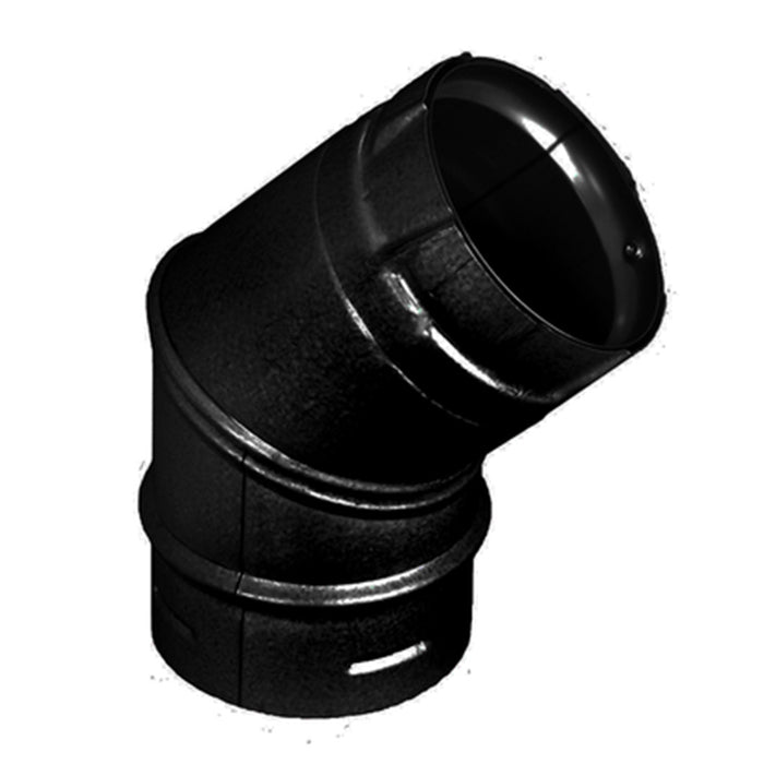 Duravent Pellevent Pro 4" Black 45º Elbow