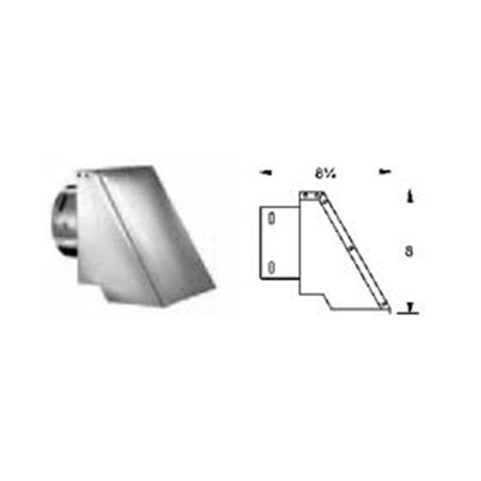Duravent Pellevent Pro 4" Square Horizontal Cap