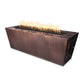 Outdoor Plus Mesa Fire Table - Corten Steel, Hammered Copper, Stainless Steel