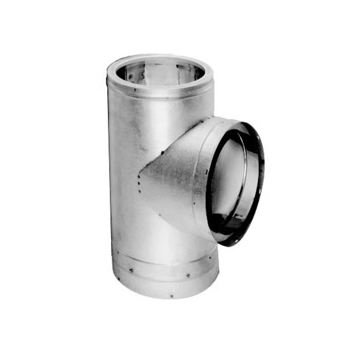 Duravent DuraTech 6" Tee with Cap - Stainless Steel