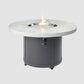 Outdoor GreatRoom Beacon Round Fire Pit Table - White Onyx