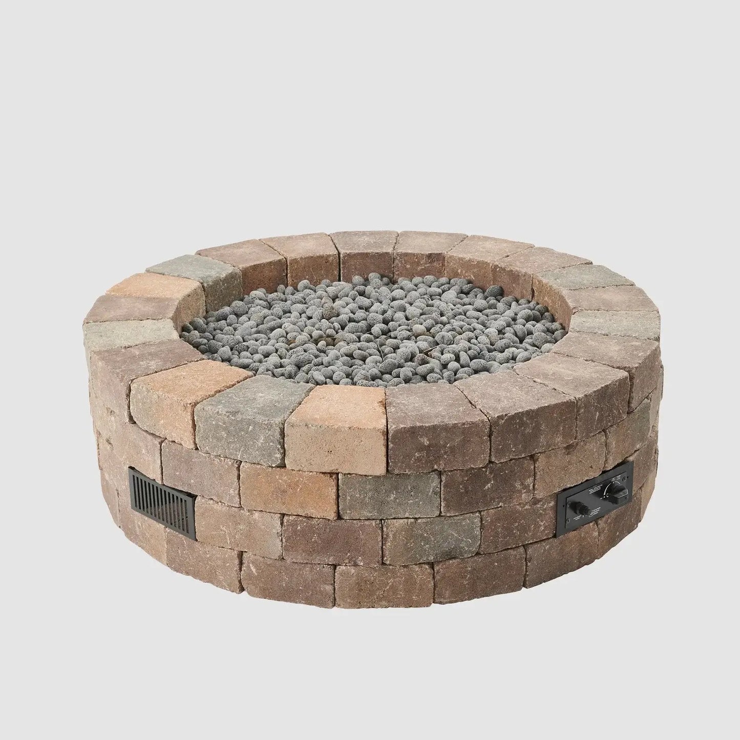 Outdoor GreatRoom Bronson Block Round Fire Pit Kit