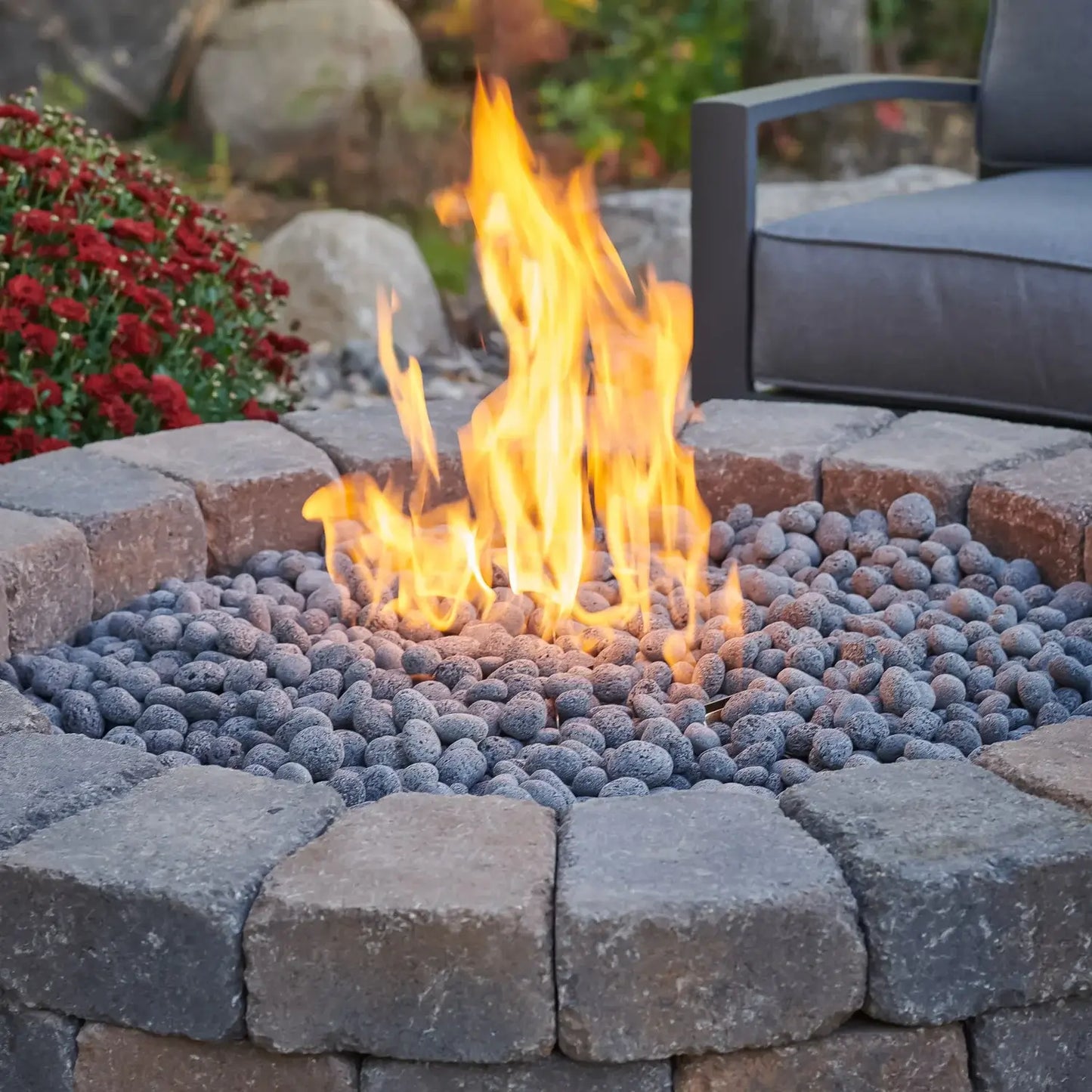 Outdoor GreatRoom Bronson Block Round Fire Pit Kit