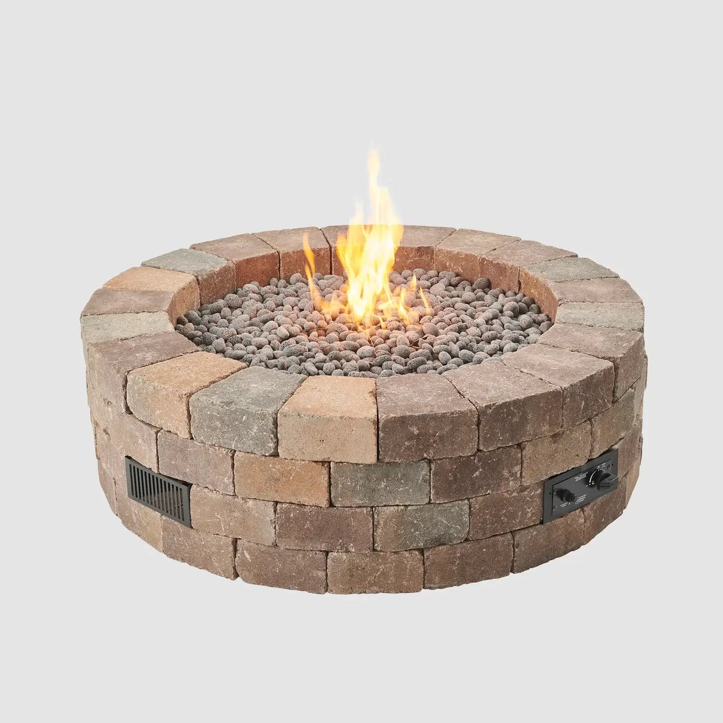 Outdoor GreatRoom Bronson Block Round Fire Pit Kit