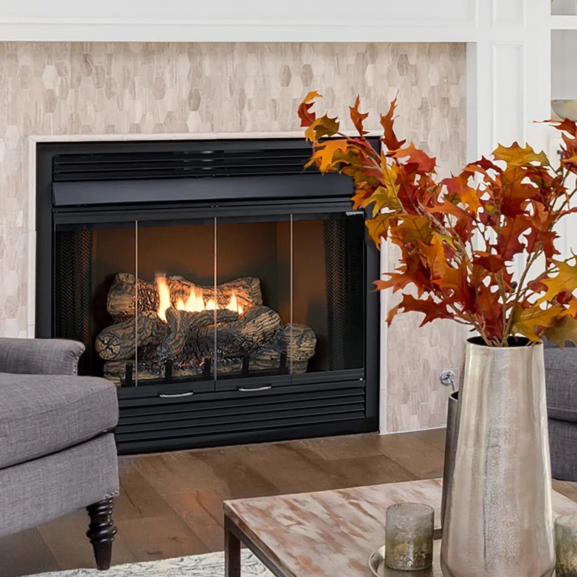 Empire Keystone Deluxe B-Vent Fireplace - 36"