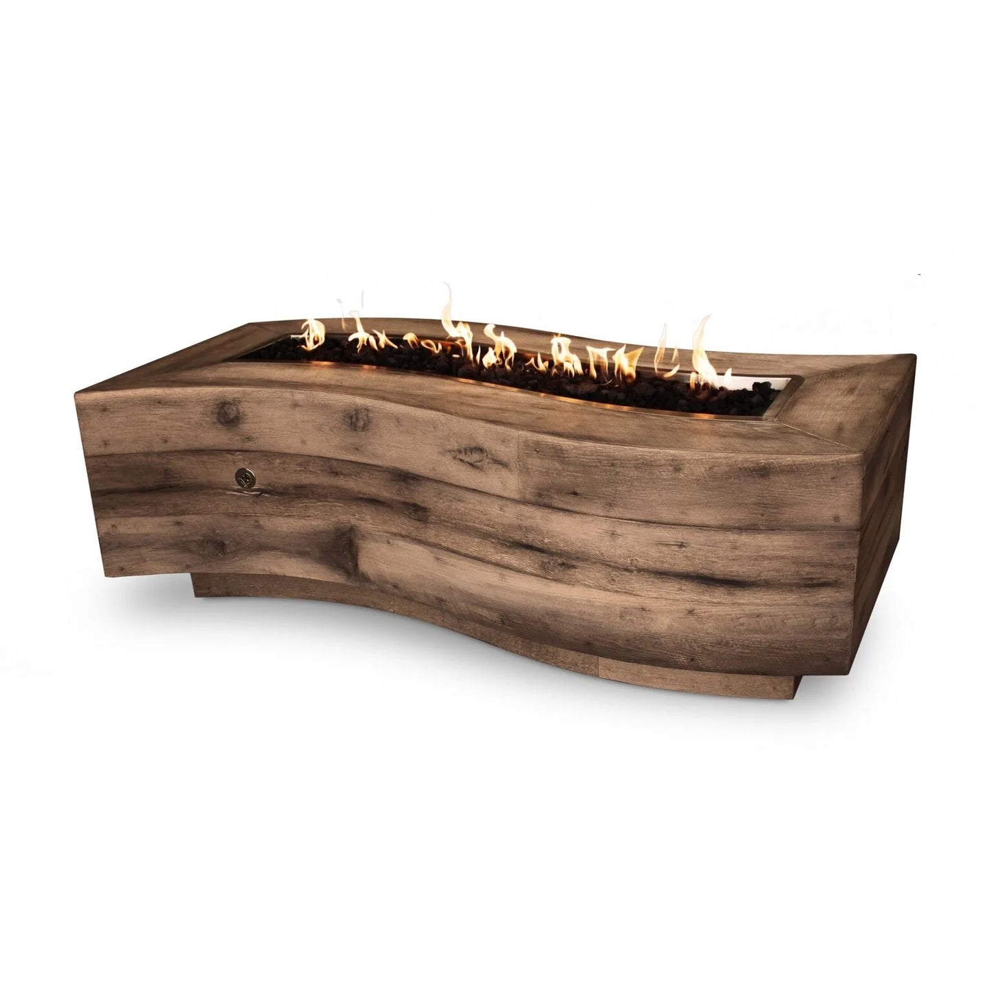 Outdoor Plus Big Sur Wood Grain Fire Pit - Concrete