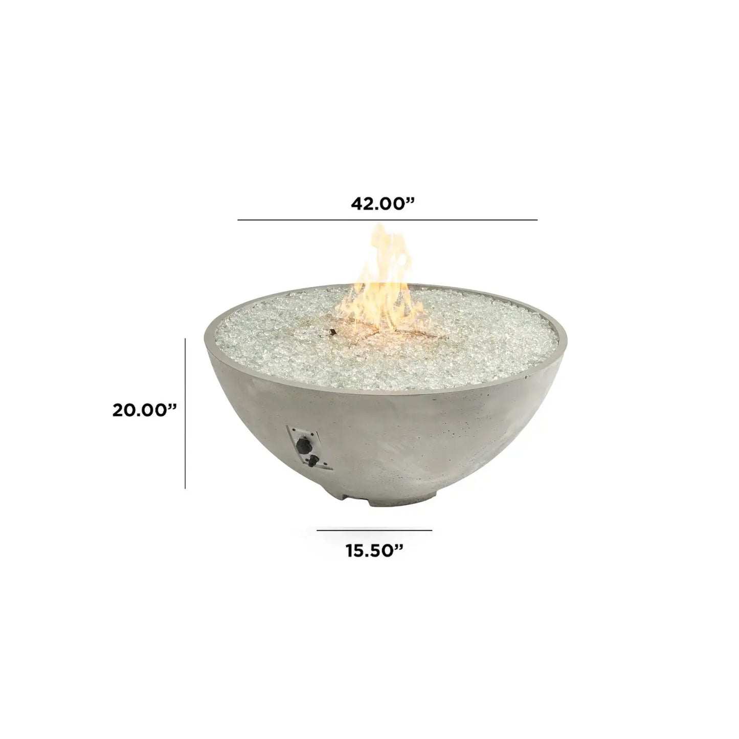 Outdoor GreatRoom Cove Edge Round Fire Pit Bowl - Natural Grey