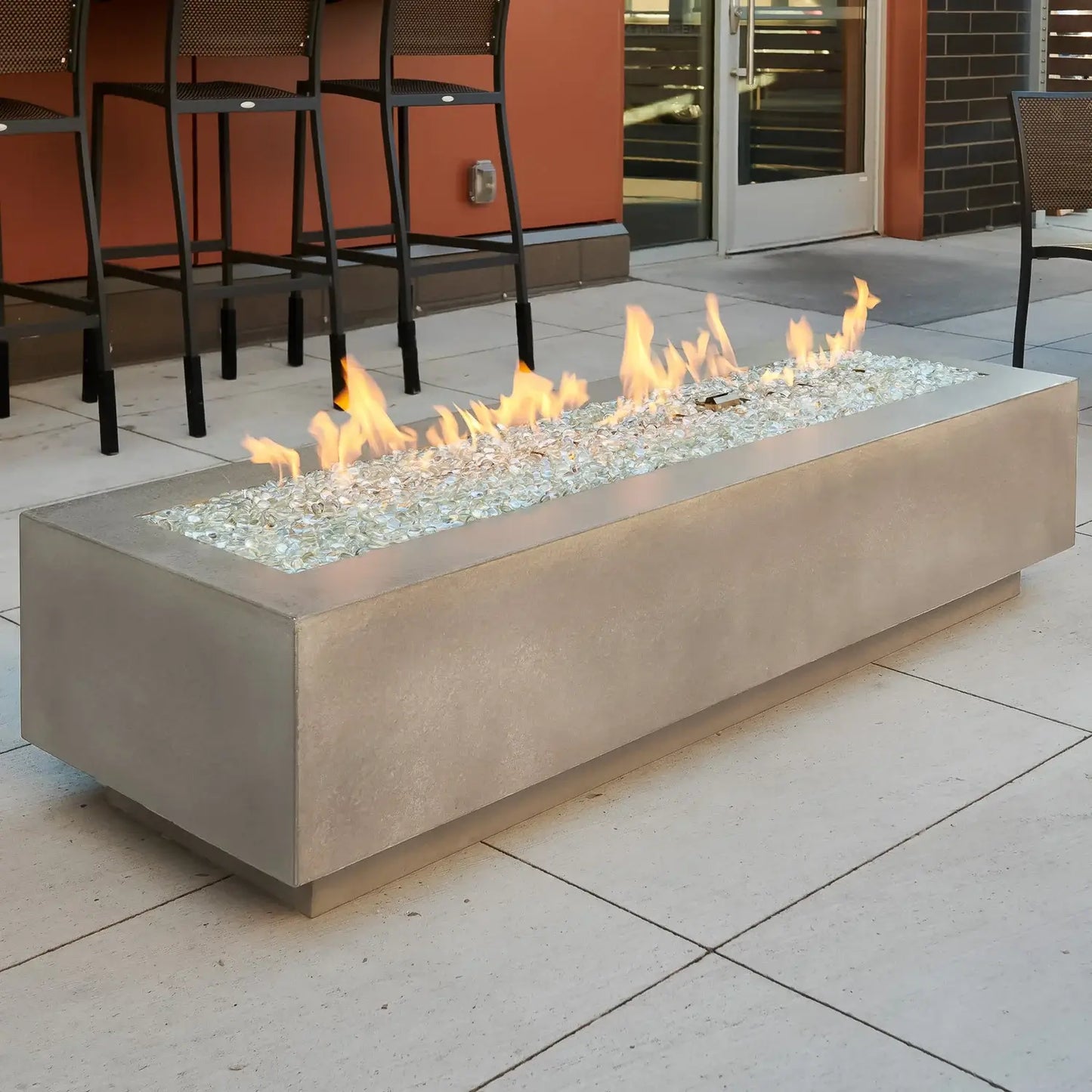 Outdoor GreatRoom Cove Linear Fire Pit Table - Natural Grey - 72"