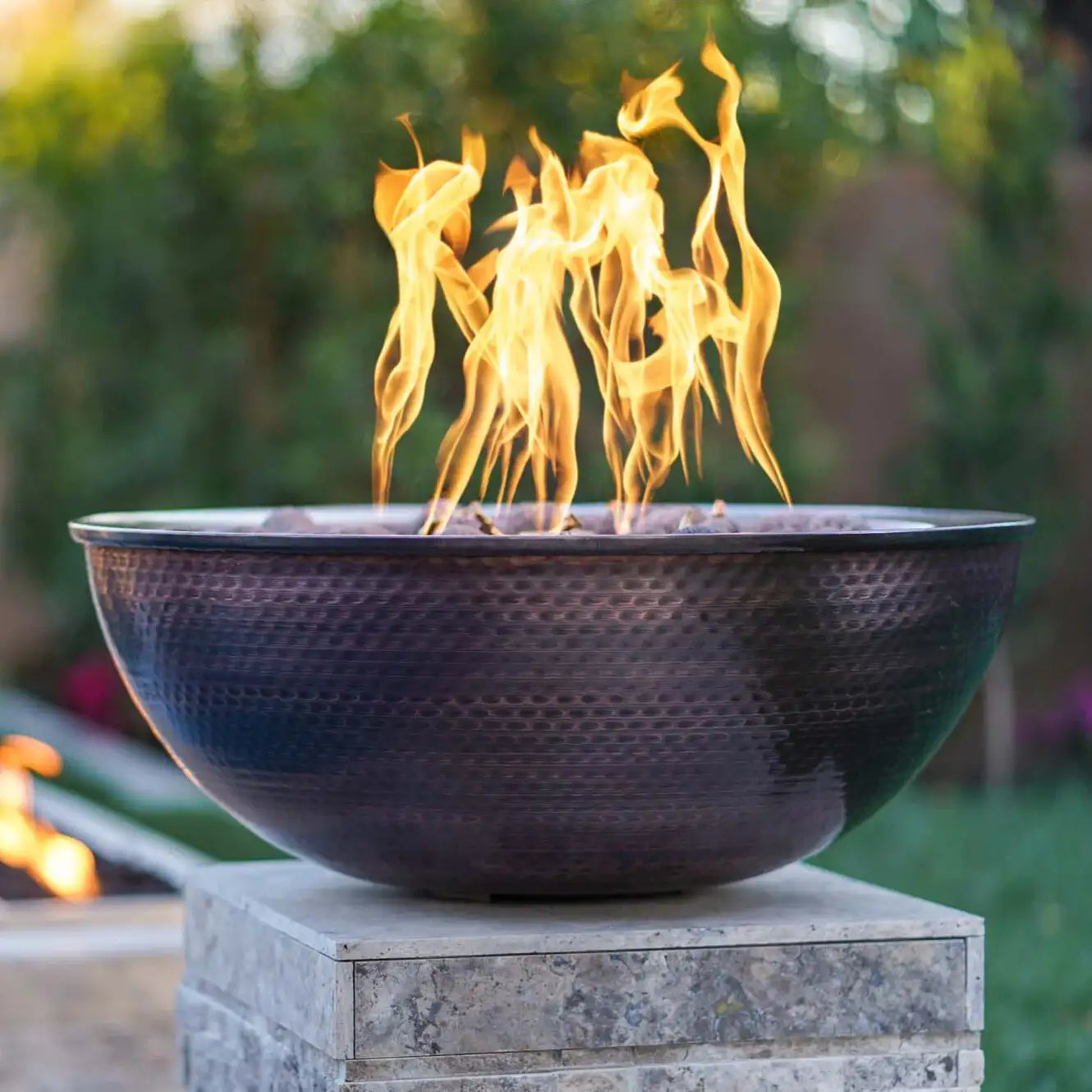 Outdoor Plus Sedona Fire Bowl - Hammered Patina Copper