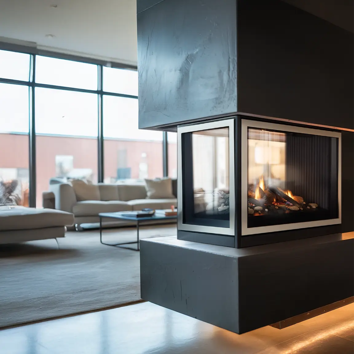 Empire Tahoe Clean-Face Peninsula 36" Direct Vent Gas Fireplace