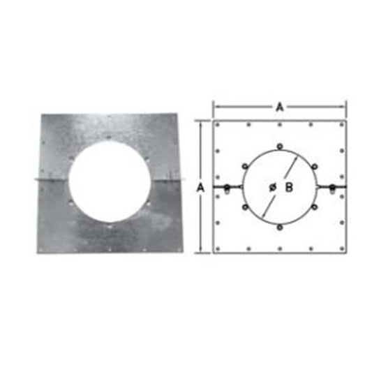 Duravent B-Vent 10" Firestop Support Plate