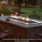 Empire 60" Carol Rose Linear Coastal Collection Fire Pit - Multicolor LED Lighting