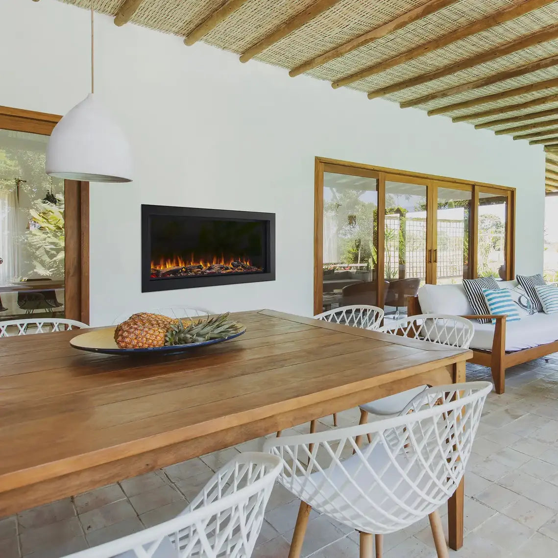SimpliFire Forum Outdoor Electric Fireplace