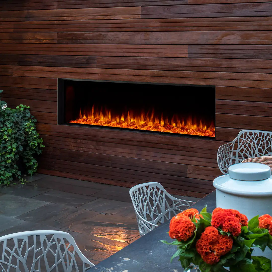 SimpliFire Forum Outdoor Electric Fireplace