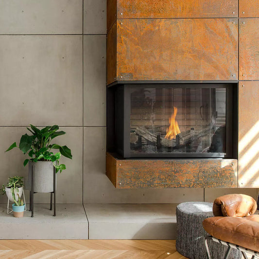 Montigo Divine Corner 38" Direct Vent Gas Fireplace - Traditional