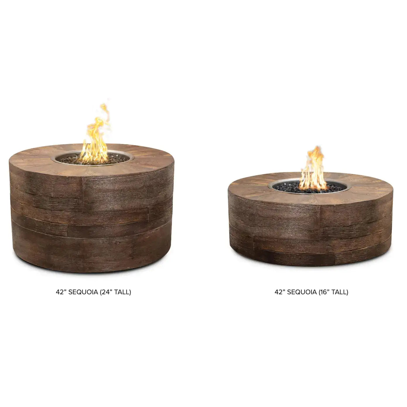 Outdoor Plus Sequoia Wood Grain Fire Pit