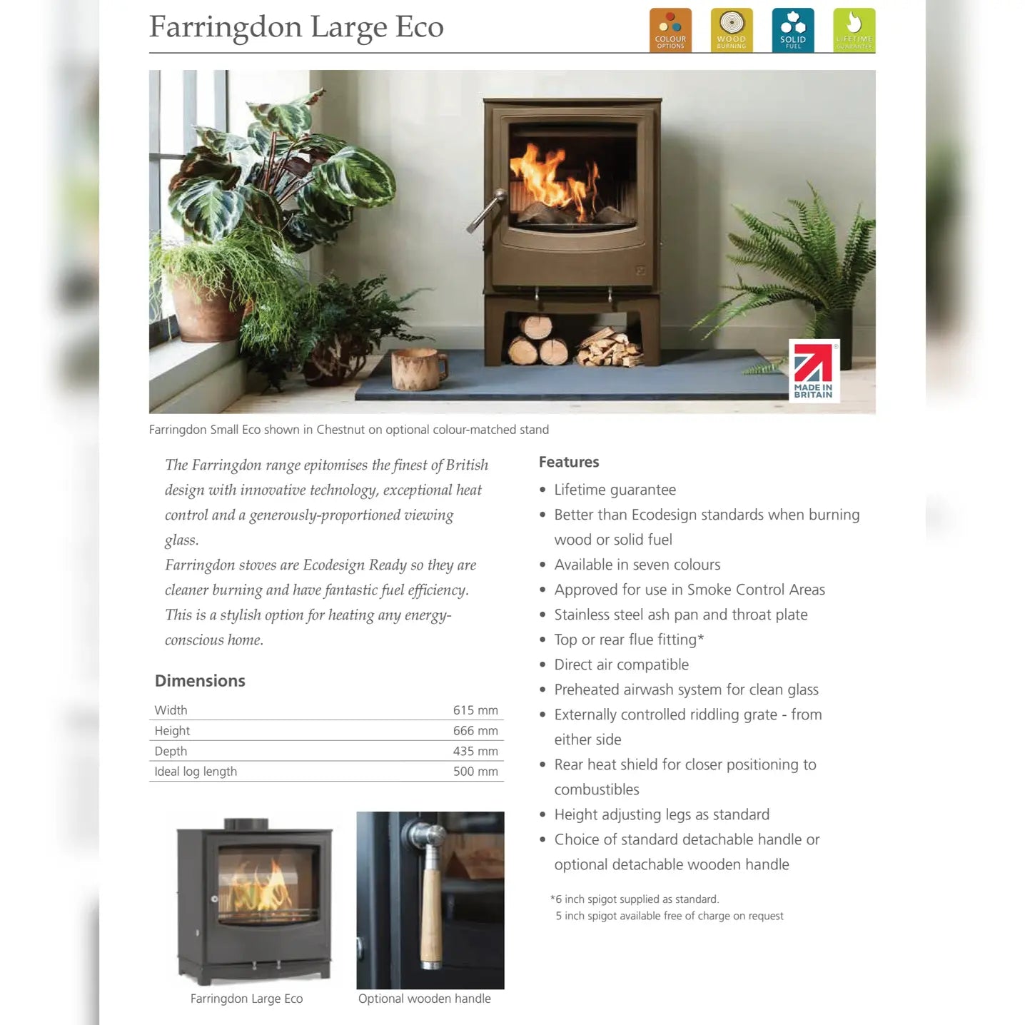 Arada Farringdon 1.6 High-Efficiency Wood Burning Stove - AR201