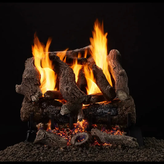 Majestic Heritage Oak Vented Gas Log Set
