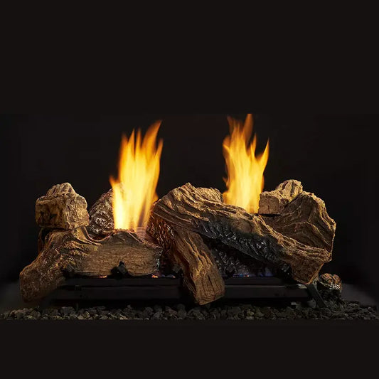 Monessen Natural Blaze See-Through Gas Log Set with Vent-Free Burner