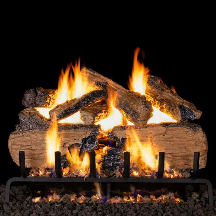 Peterson Real Fyre Charred Split ANSI Vented Gas Log Set