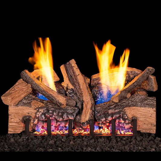 Peterson Real Fyre Foothill Oak Split Outdoor Ventless Gas Log Set