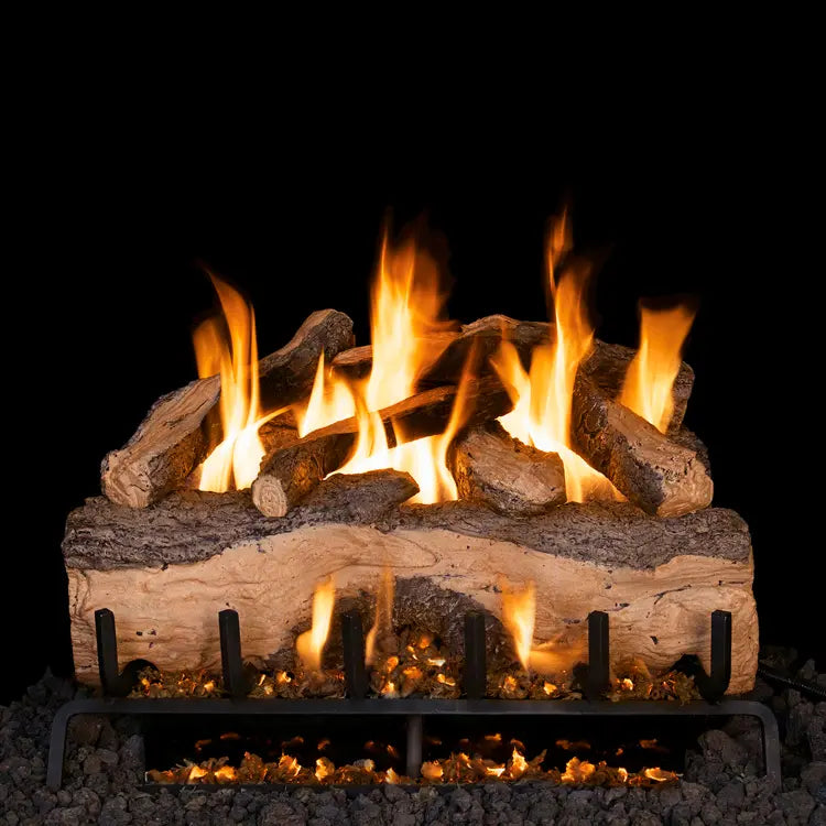 Real Fyre Mountain Crest Split Oak Vented Gas Log Set