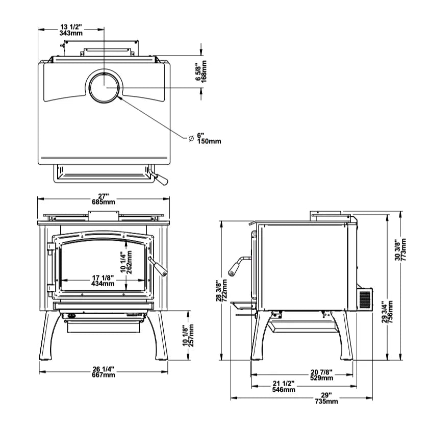 Osburn 2000 Wood Burning Stove - Includes Blower