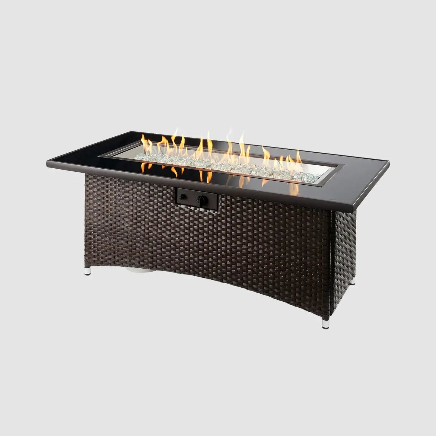 Outdoor GreatRoom Montego Linear Brown Fire Pit Table