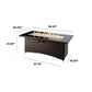 Outdoor GreatRoom Montego Linear Brown Fire Pit Table