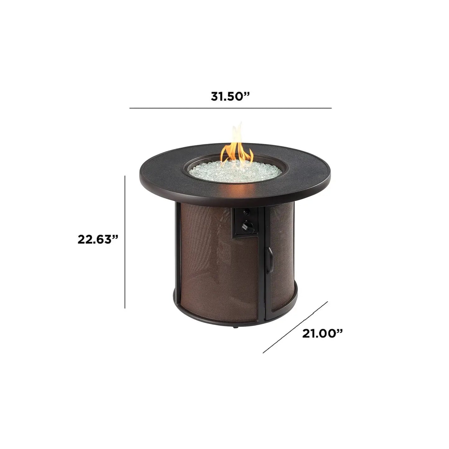 Outdoor GreatRoom Stonefire Round Fire Pit Table