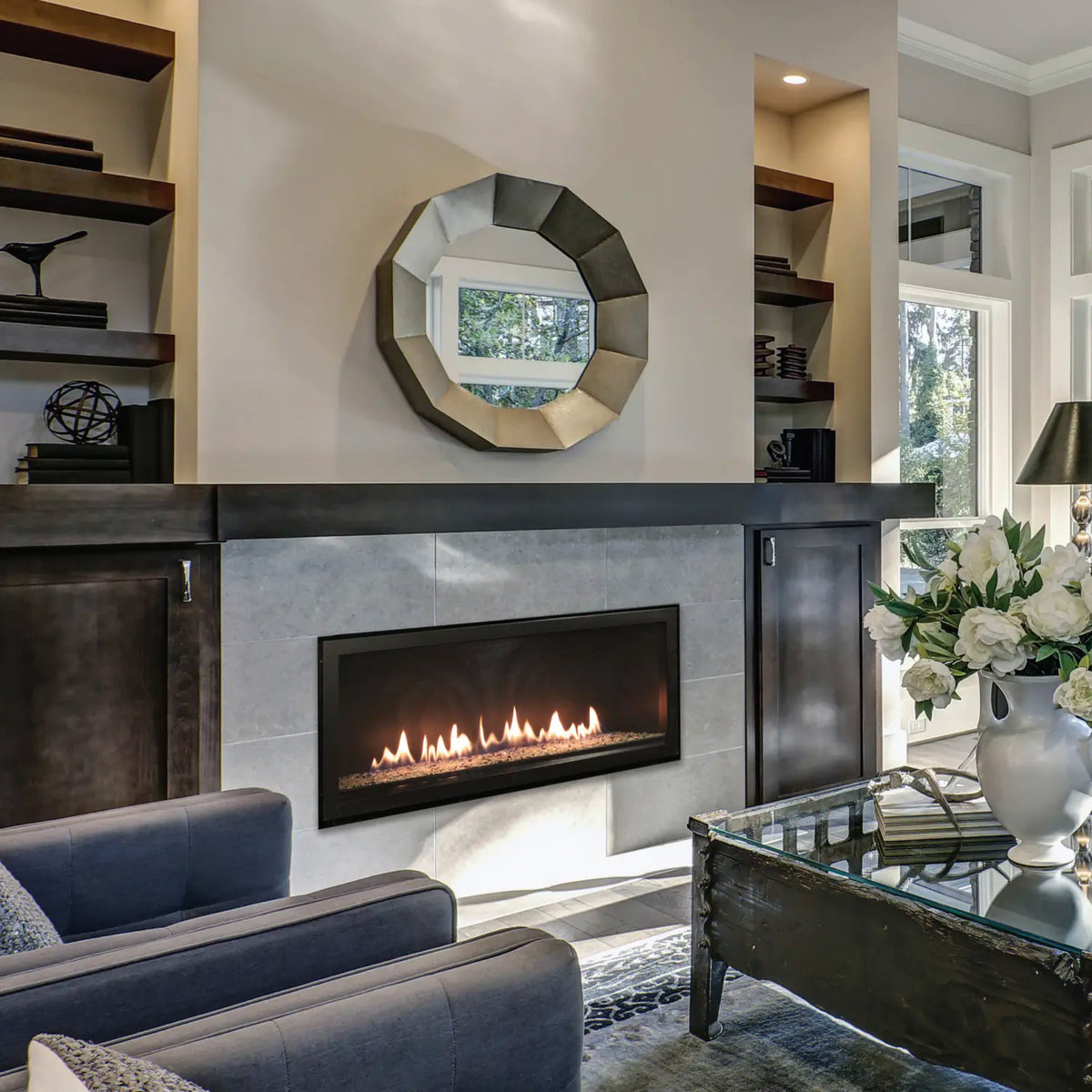 Modern Direct Vent Gas Fireplace Meridian Modern 36" Gas Fireplace
