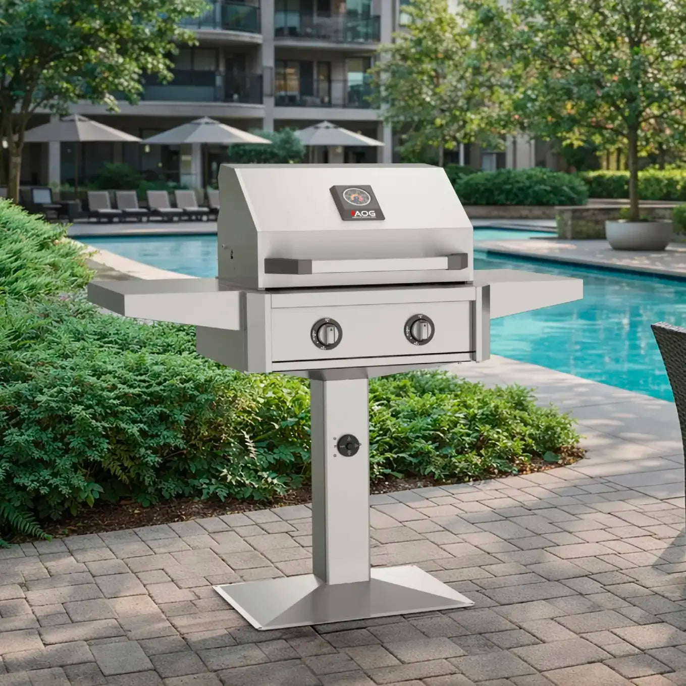 American Outdoor Grill 24" In-Ground/Patio T-Series Post Mount Gas Grill