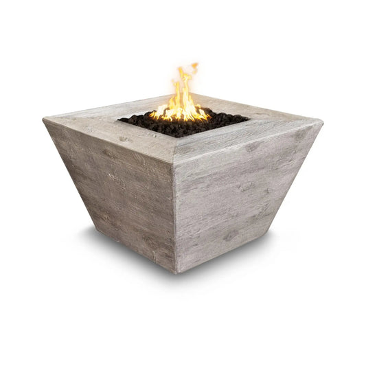 Outdoor Plus Square Plymouth Wood Grain Fire Pit