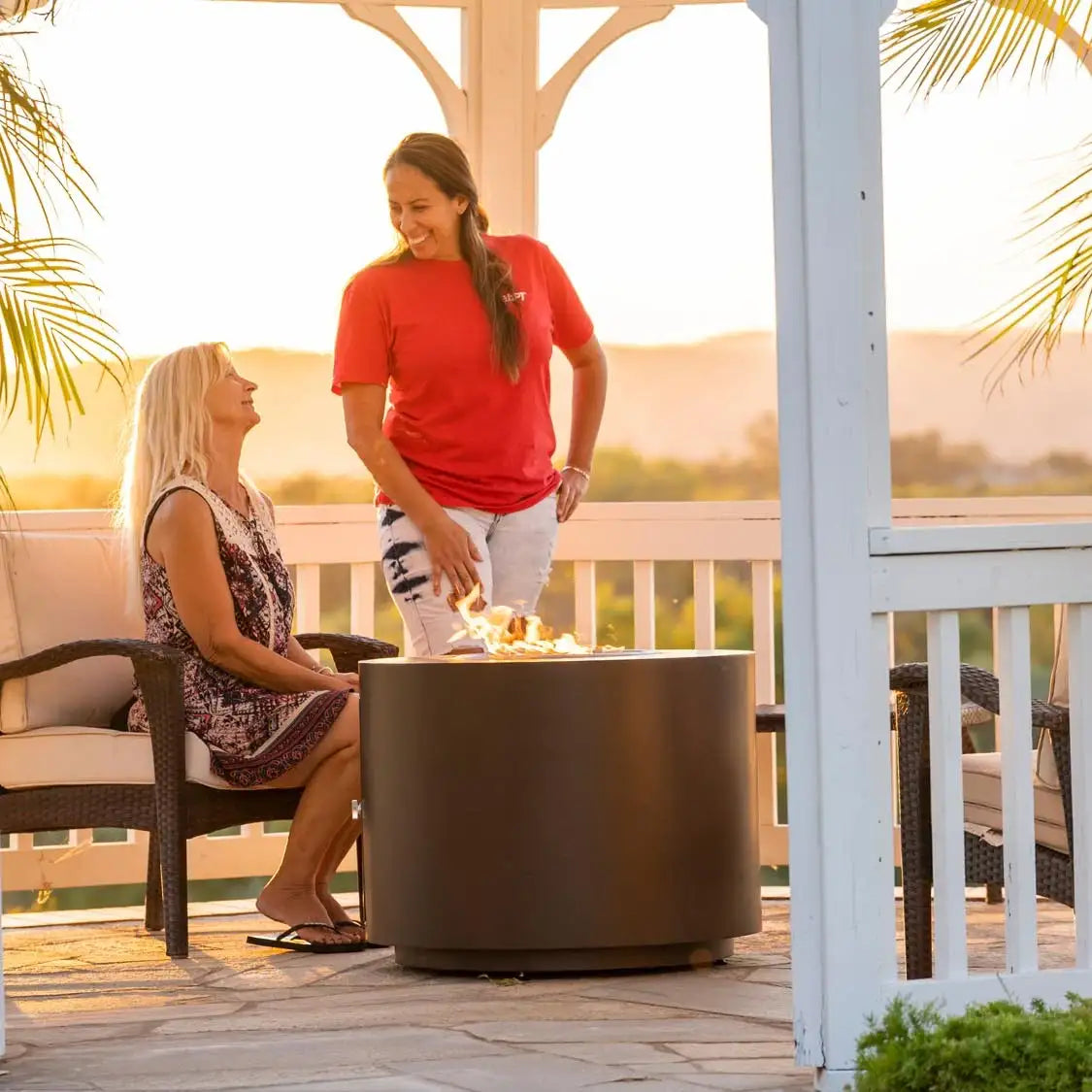 Outdoor Plus Beverly Fire Pit - Powder Coated