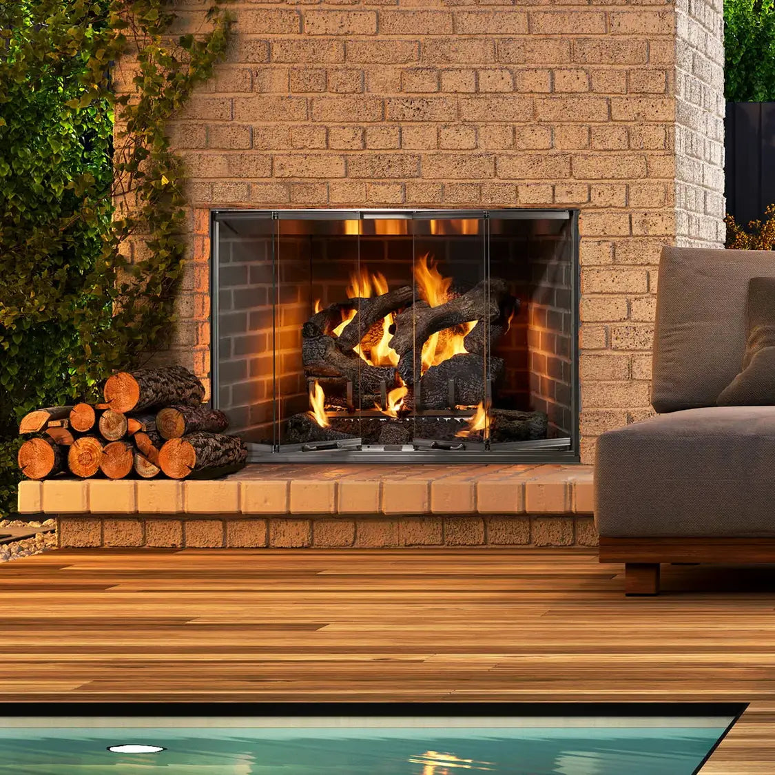 Majestic Cottagewood 42" Outdoor Wood Burning Fireplace