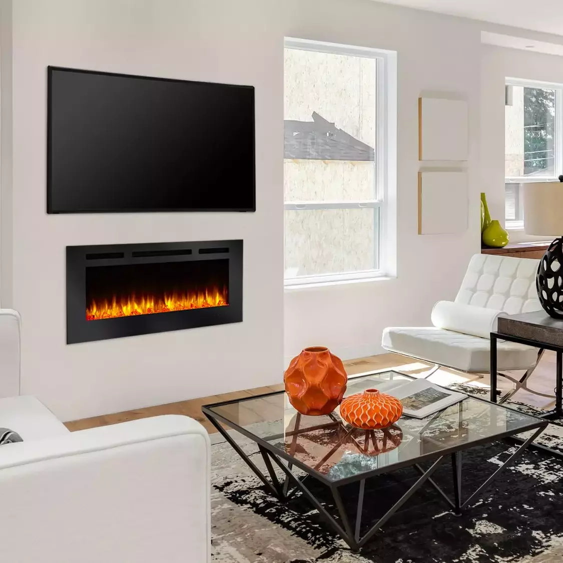 SimpliFire Allusion Linear Electric Fireplace - 40"