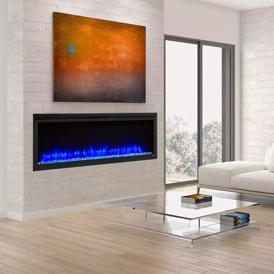 SimpliFire Allusion Platinum Linear Electric Fireplace - 72"