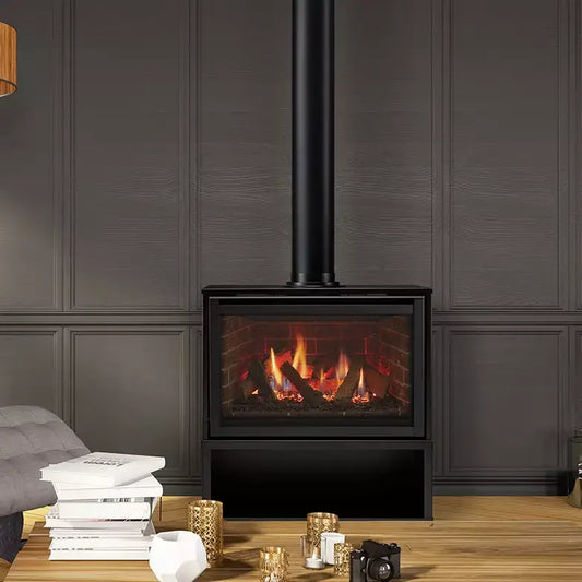 Majestic Ruby Freestanding 30" Direct Vent Gas Fireplace - Includes Touchscreen Remote