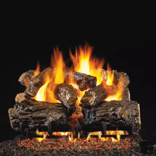 Peterson Real Fyre Burnt Rustic Oak ANSI Vented Gas Log Set