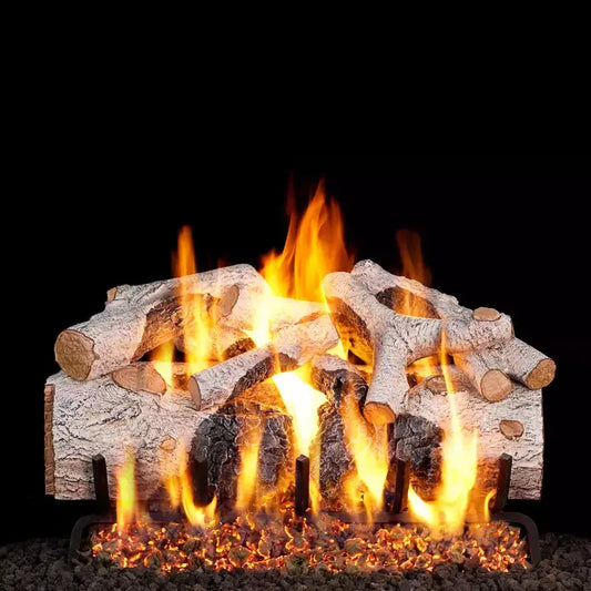 Peterson Real Fyre Charred Mountain Birch Vented Gas Log Set