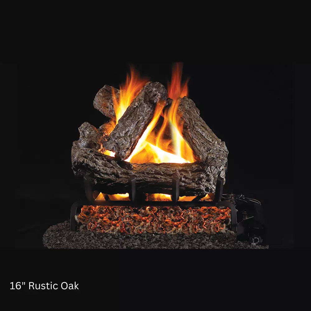 Peterson Real Fyre Rustic Oak Vented Gas Log Set