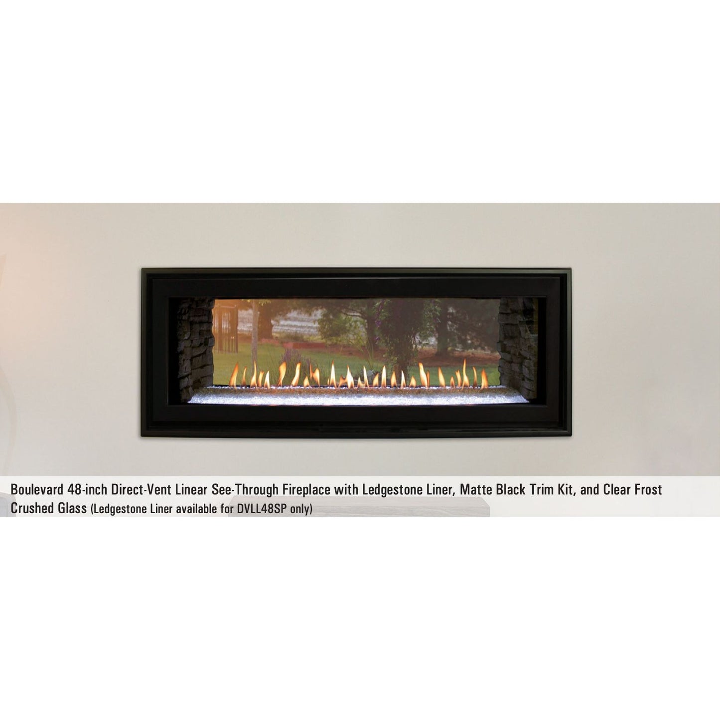 Empire Boulevard See-Through Direct Vent 48" Fireplace with Multi-Function Remote