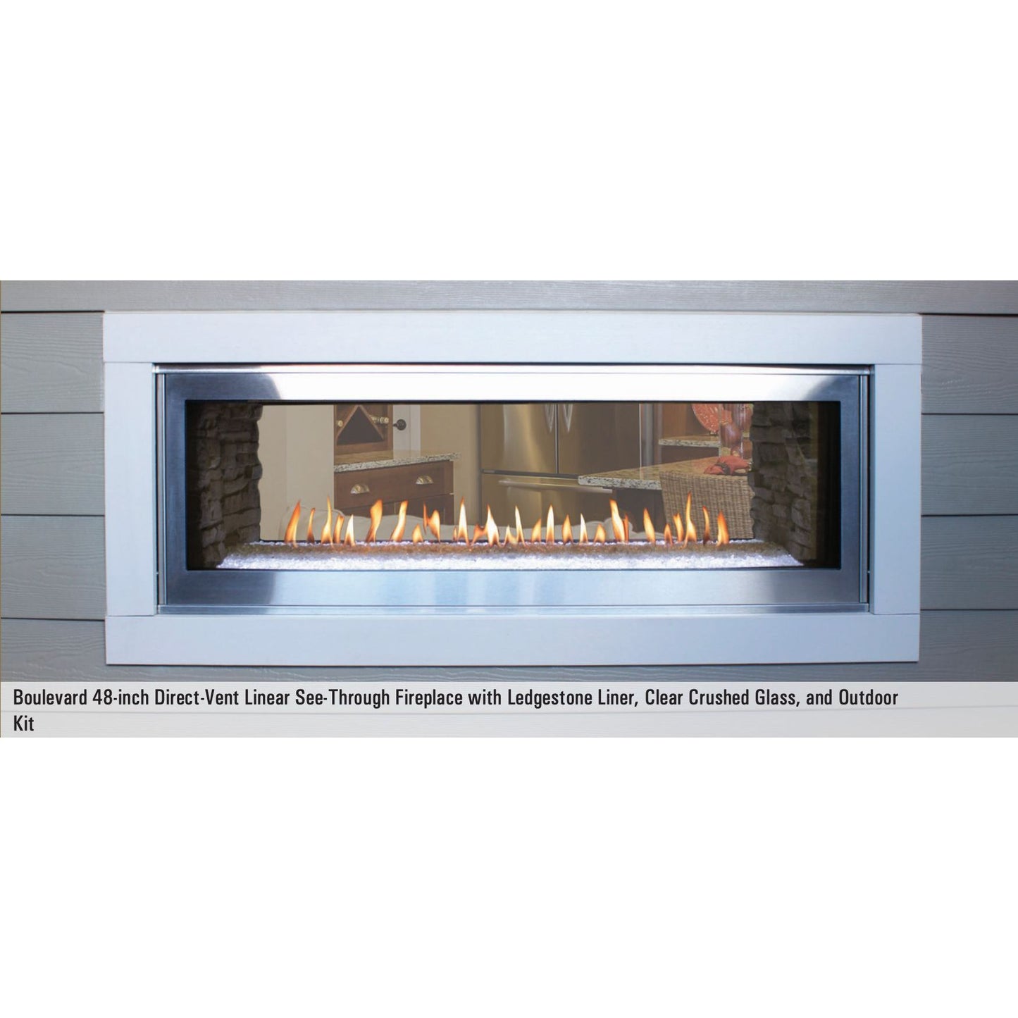 Empire Boulevard See-Through Direct Vent 48" Fireplace with Multi-Function Remote